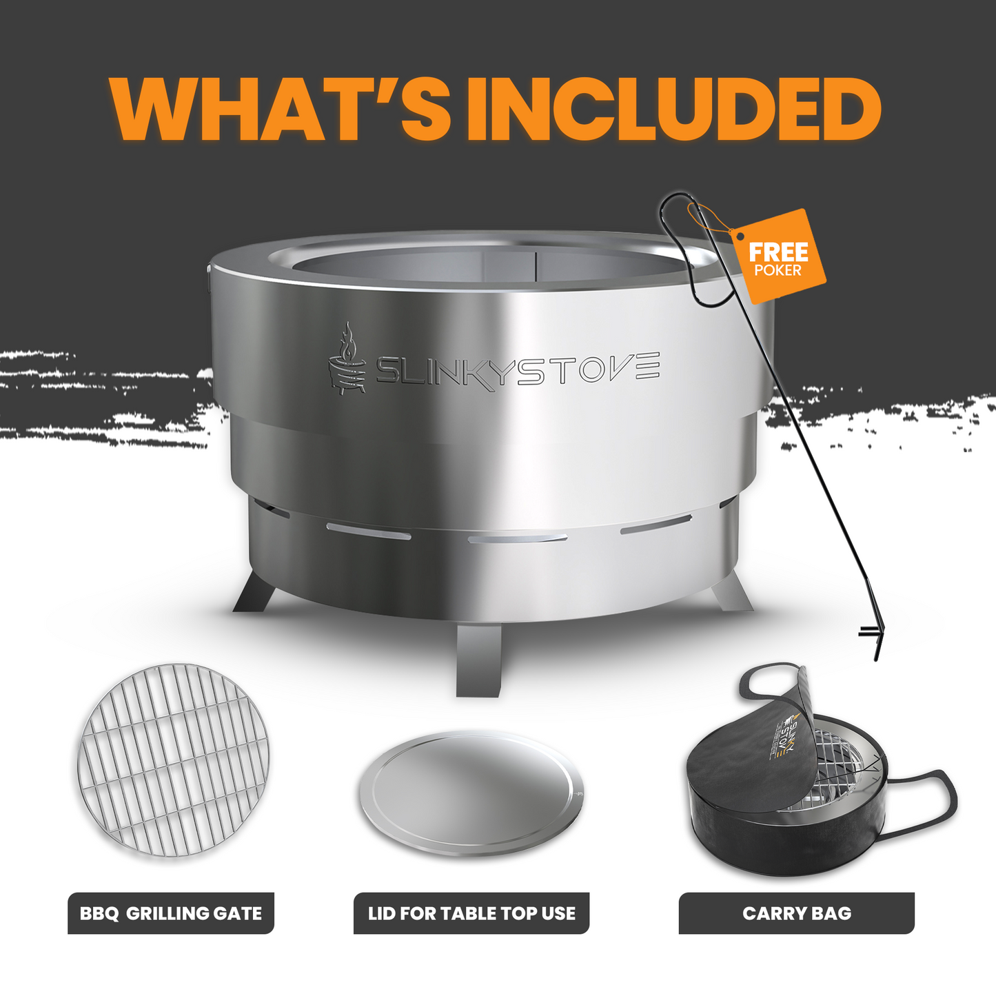 Collapsible Smokeless Firepit - 23"