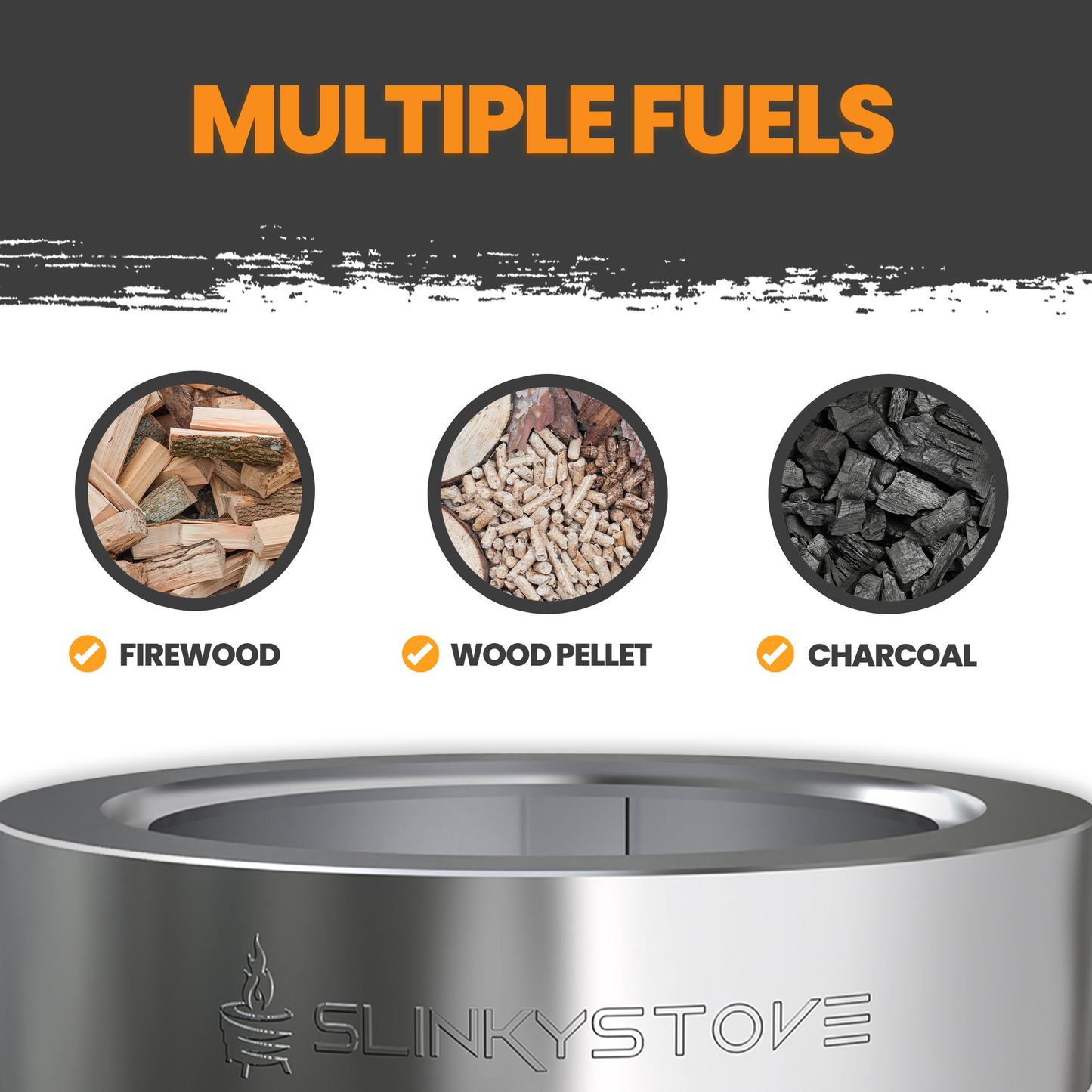 Smokeless Fire Pit for Outdoor Wood-Burning – Portable, Compact & Foldable Design for Camping, Bonfires, Tiny Cabin, Ventless Burn, Solo Pits, and Backyard Use – Stainless Steel, 23-Inch Slinky Stove Firepit