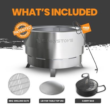 Collapsible Smokeless Firepit - 23"