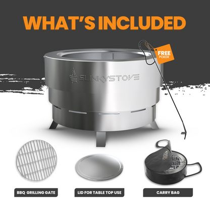 Collapsible Smokeless Firepit - 23"