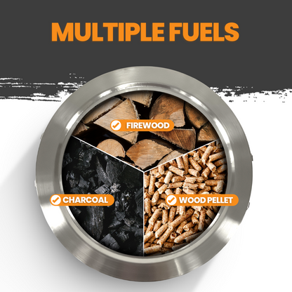 Collapsible Smokeless Firepit - 7"