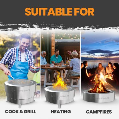 Collapsible Smokeless Firepit - 23"