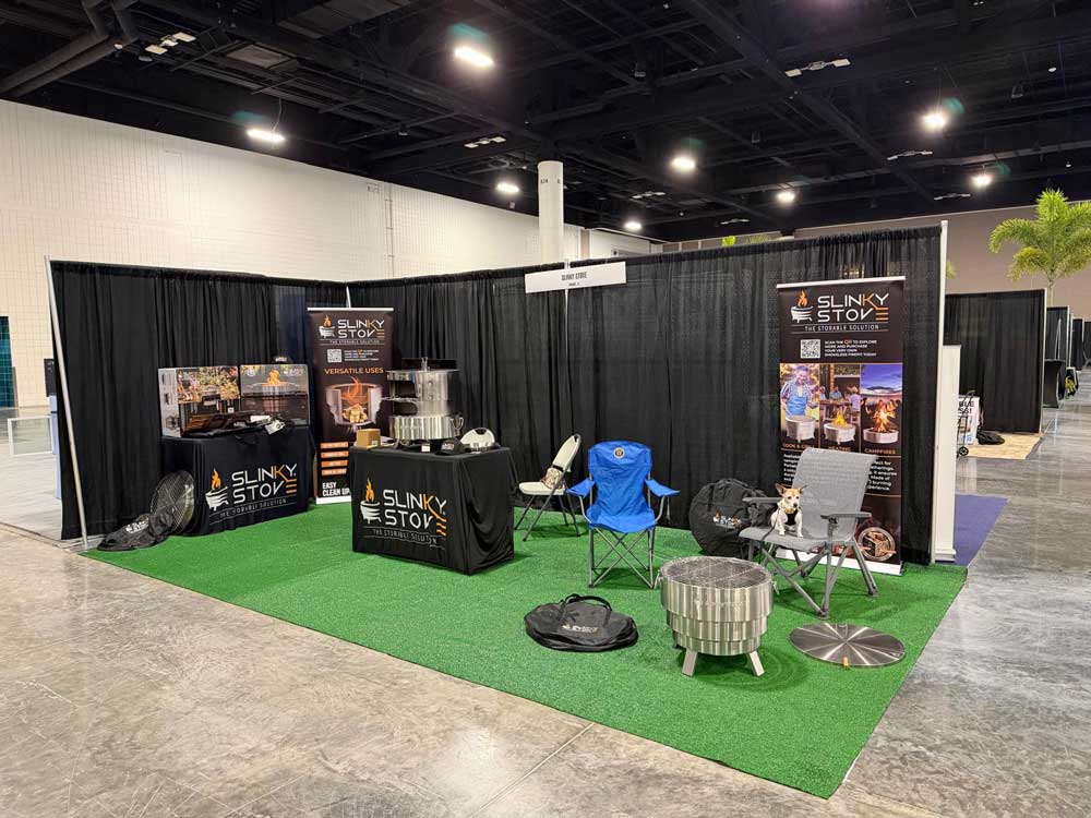 Slinky Stove booth at the 2026 Fort Lauderdale Home Design and Remodeling Show.