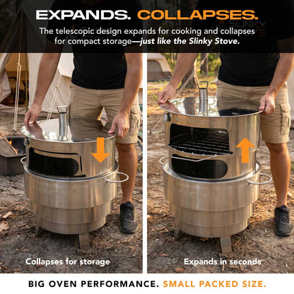 Slinky Stove 23" Collapsible Pizza Oven | The World’s Only Patented Collapsible Pizza Oven