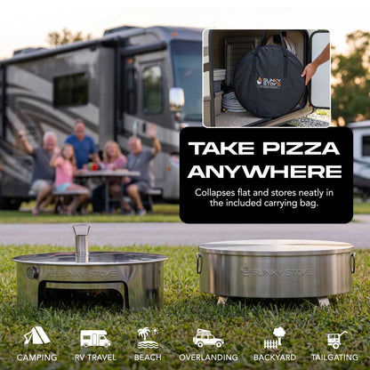 Slinky Stove 23" Collapsible Pizza Oven | The World’s Only Patented Collapsible Pizza Oven